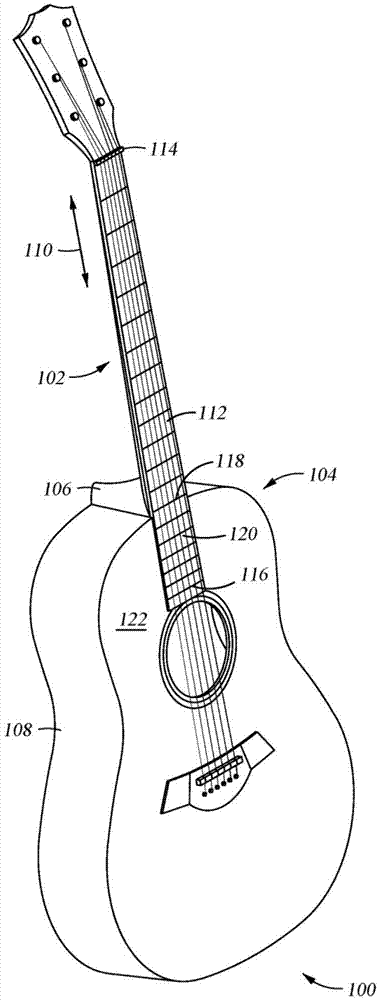 具有整体式颈部支承件和指板支架的弦乐器的制作方法