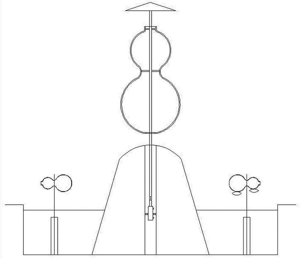 造成宝葫芦永久出水效果的艺术喷泉装置的制作方法