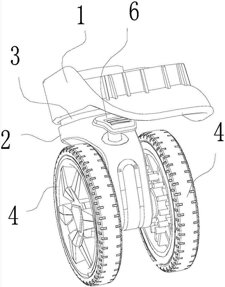 一种具有刹车功能的支撑轴反向轮及箱子的制作方法