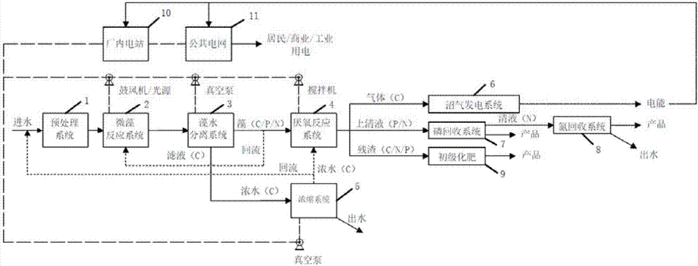 一种具有碳氮磷资源化回用特性的污水处理系统及方法与流程