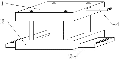 一种空心连接杠杆端部快速成型模具的制作方法