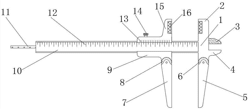 一种多功能建筑用测量卡尺的制作方法