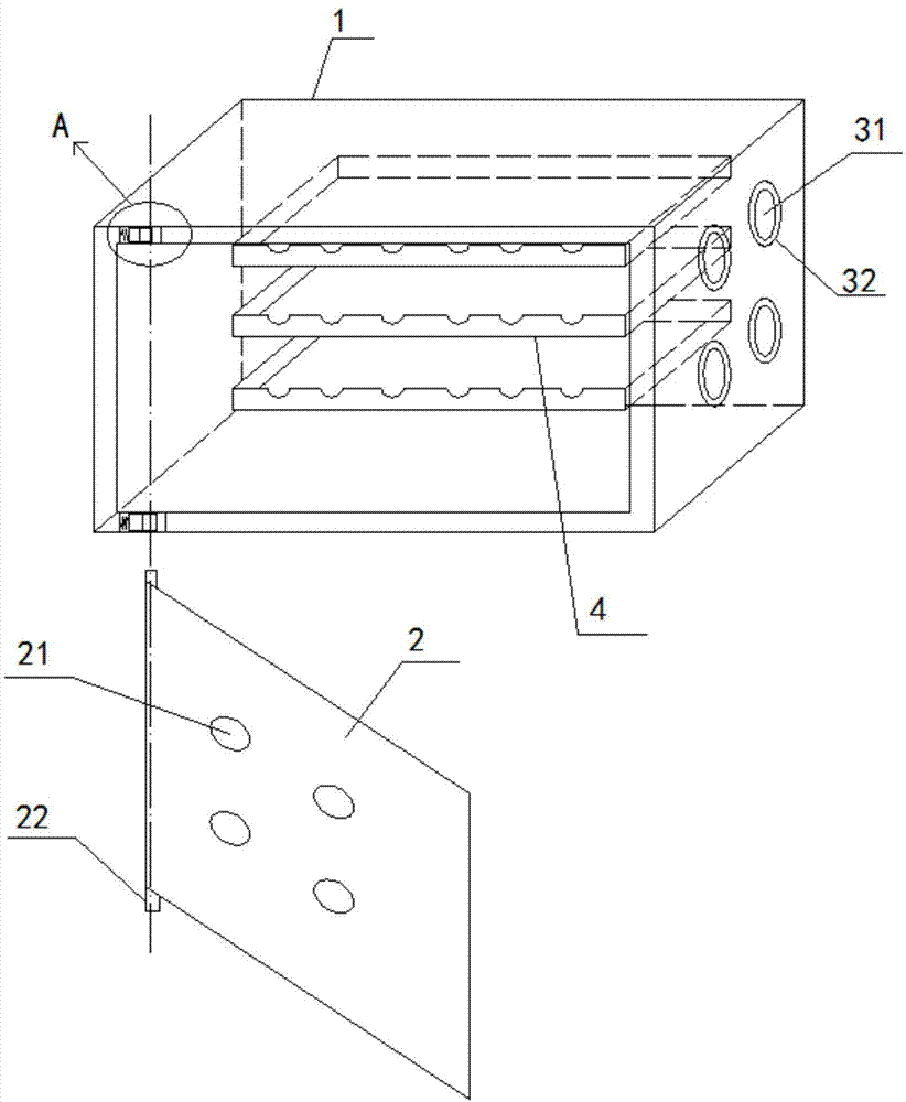 一种家用光纤布线箱的箱盖结构的制作方法