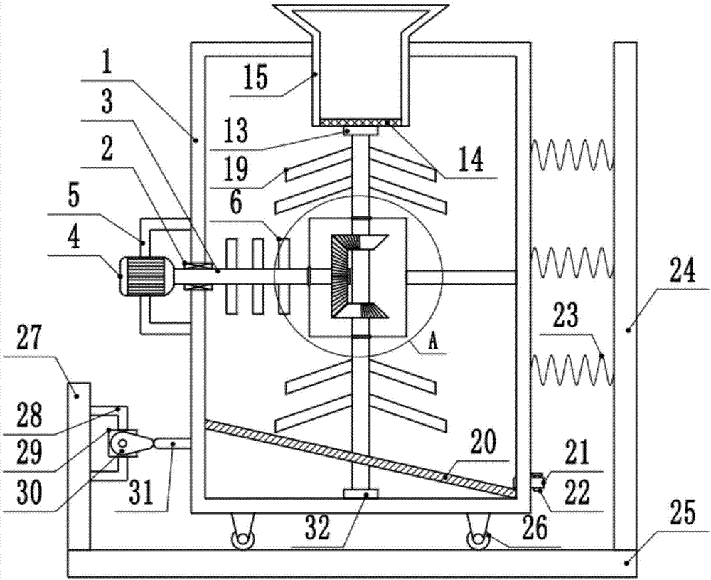 一种建筑施工用防水涂料混合搅拌装置的制作方法