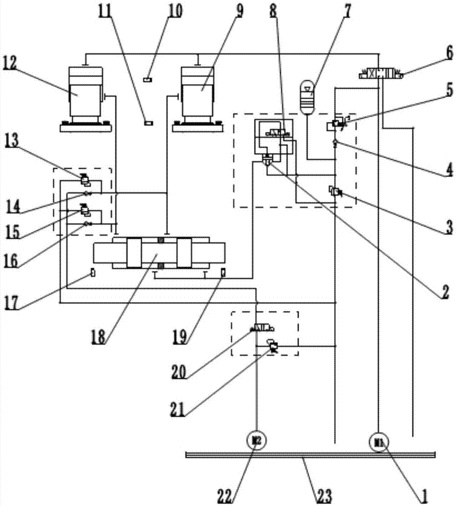 一种设有同步缸的液压机液压控制系统的制作方法