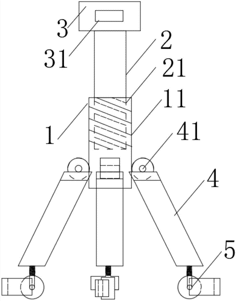 一种带有滚轮的三脚架的制作方法