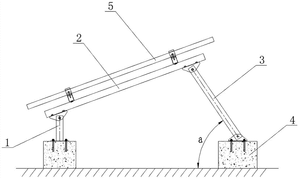 用于混凝土平屋顶安置太阳能电池板的配重支架的制作方法