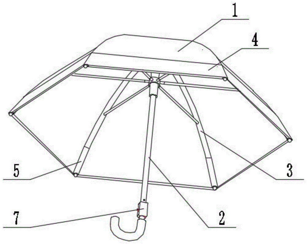 伞面面积可调的雨伞的制作方法