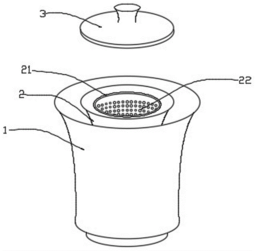 一种带茶过滤的一体式盖碗的制作方法