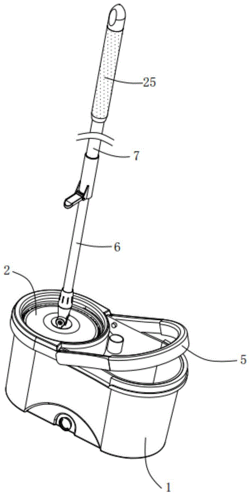 一种旋转拖把及其配套的拖把桶的制作方法
