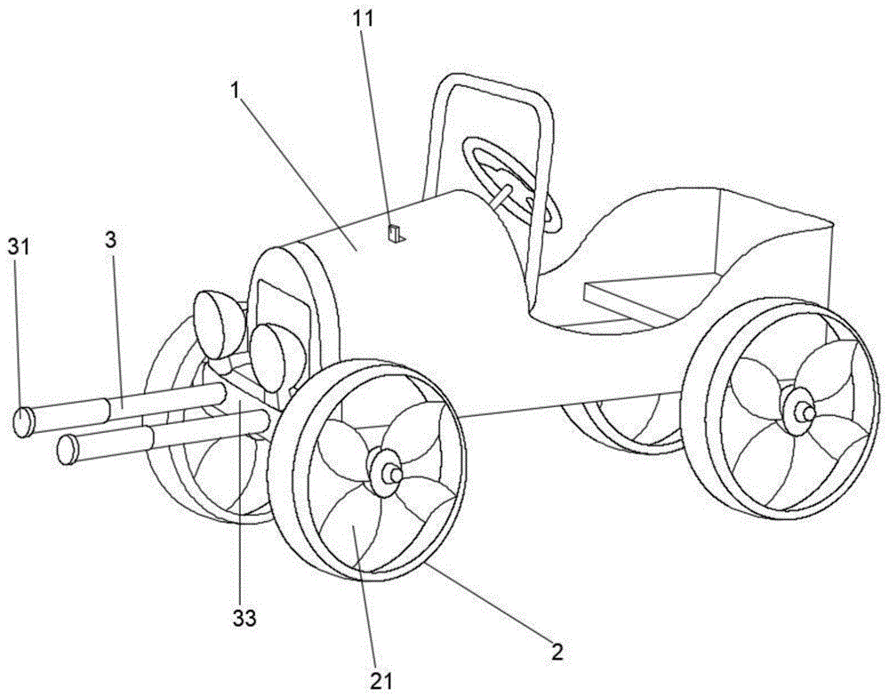 一种带引擎仿真合成器的玩具车的制作方法