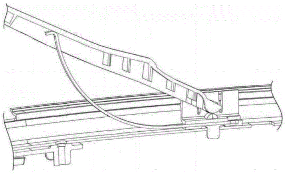 汽车天窗挡风网弹簧卡接式安装结构的制作方法