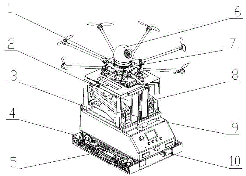 基于二维码导航式智能搬运机器人的无人机载物流装置的制作方法