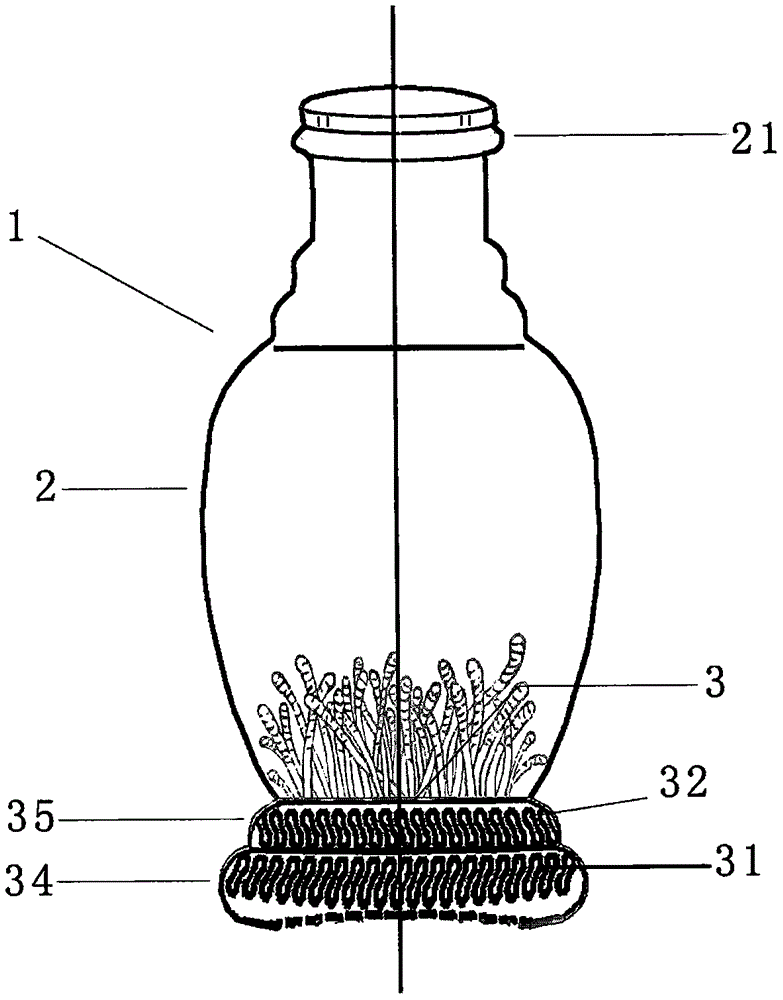 一种新型培植蛹虫草药酒的透明容器的制作方法