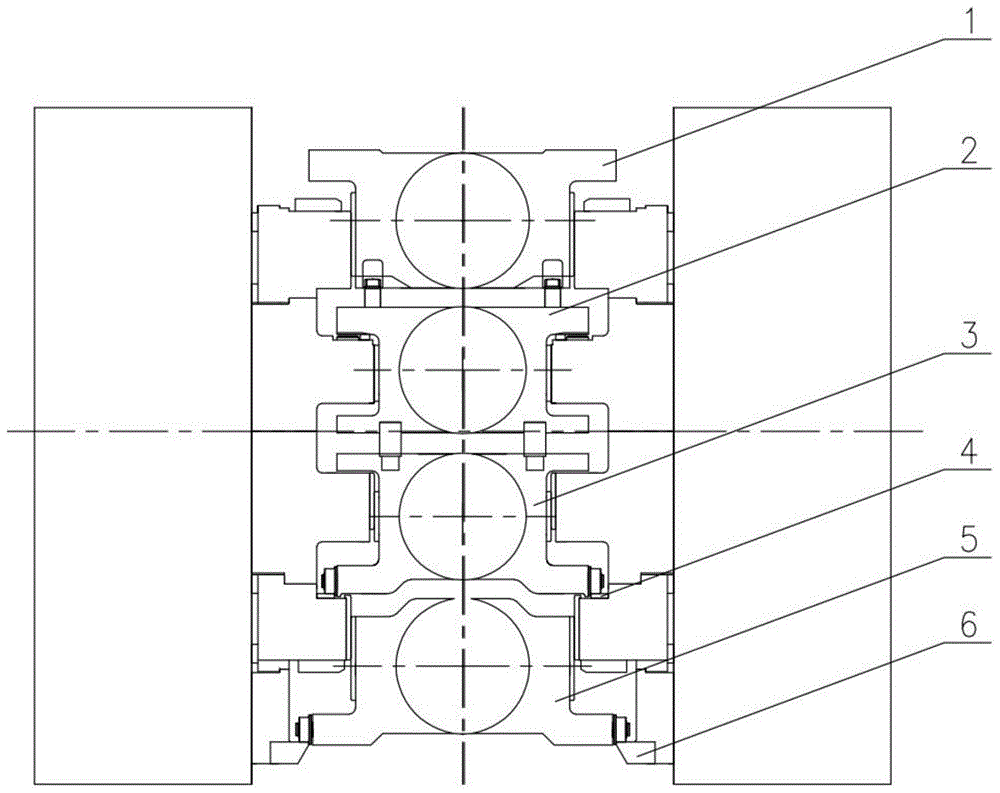 快速更换上工作辊的六辊轧机的制作方法