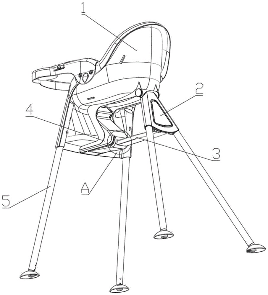 一种可折叠儿童餐椅的制作方法