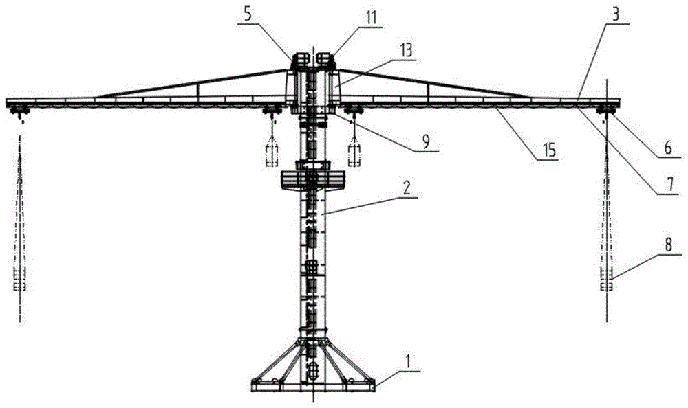 一种用于焊接风电基础塔筒的旋转式工作平台的制作方法