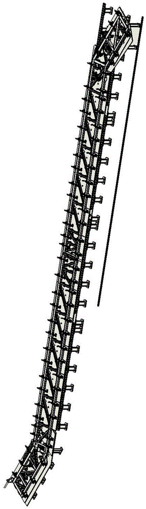 一种扶梯桁架单拼工装及其中部焊接模块的制作方法