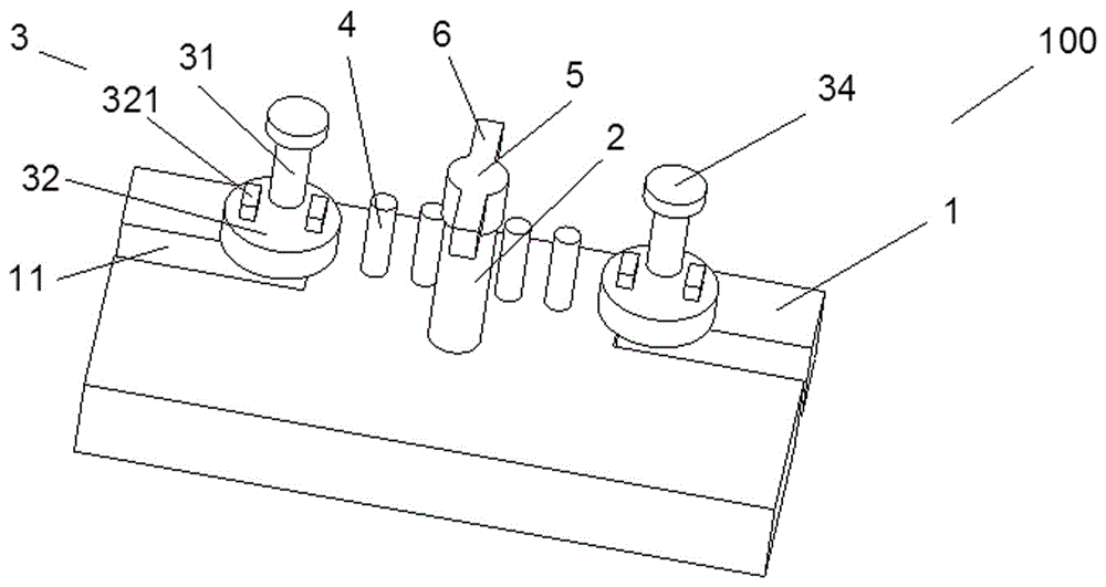 一种复式扭簧弹簧圈半成品的制作装置的制作方法