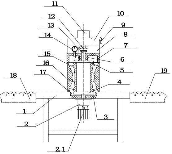 一种双列圆锥轴承气动升降轴向游隙检测装置的制作方法