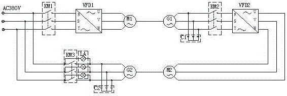 用于异步电机对拖发电的变频器测试装置的制作方法