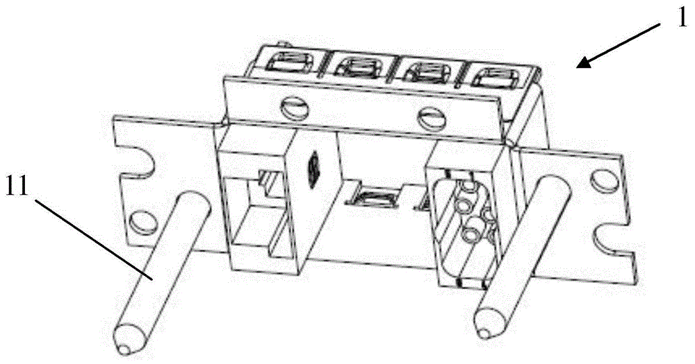实现模块化连接器的试验位置的机构及低压盘柜的制作方法