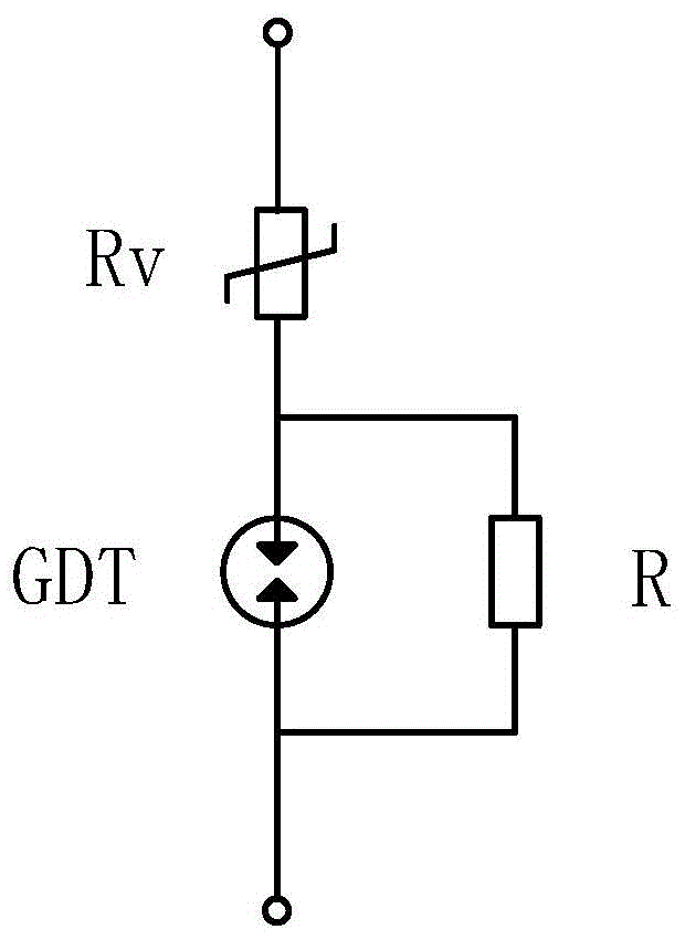 一种分配压敏电阻与放电管串联电路工作电压比例的方法与流程