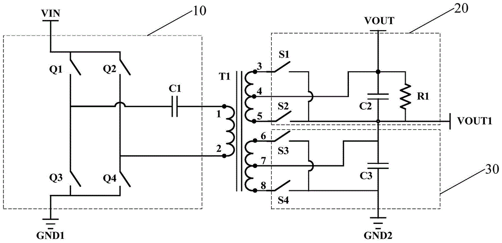 DC-DC电源变换器拓扑结构电路的制作方法