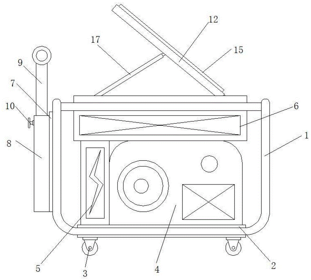 一种便于移动的小型太阳能柴油发电一体机的制作方法