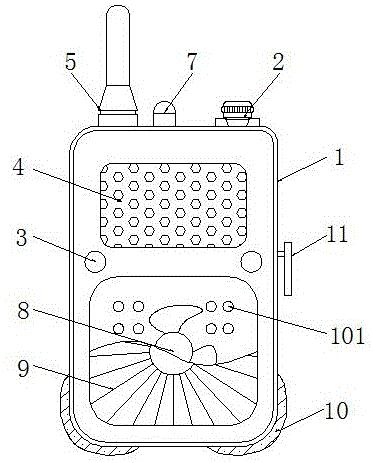 一种自带风扇的户外对讲机的制作方法