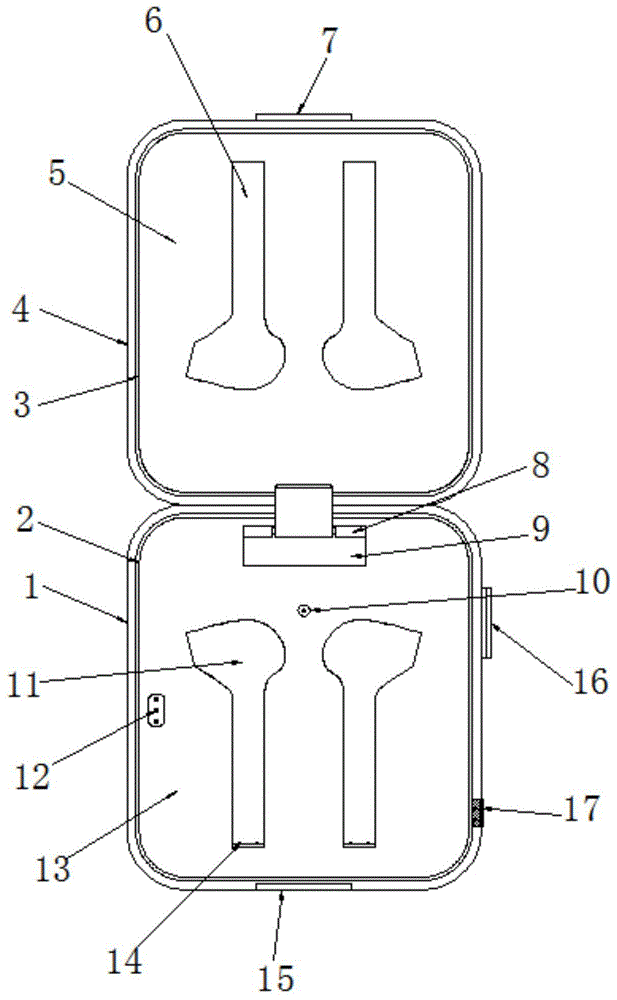 一种蓝牙耳机放置盒的制作方法