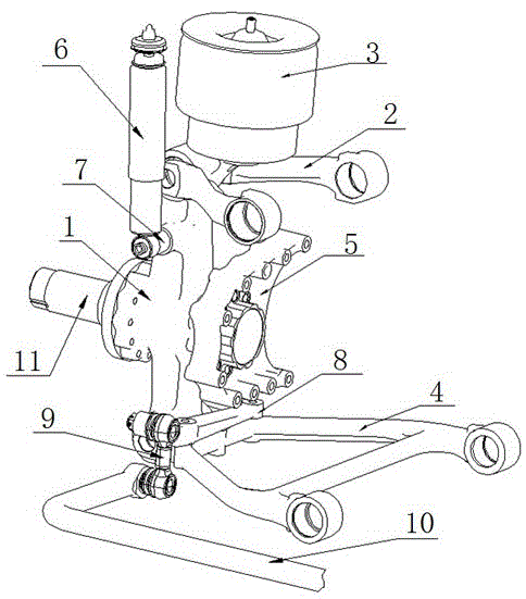 轮边电机驱动客车独立悬架的制作方法