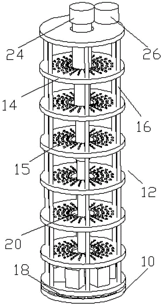 圆柱形货架及圆柱形货架组的制作方法