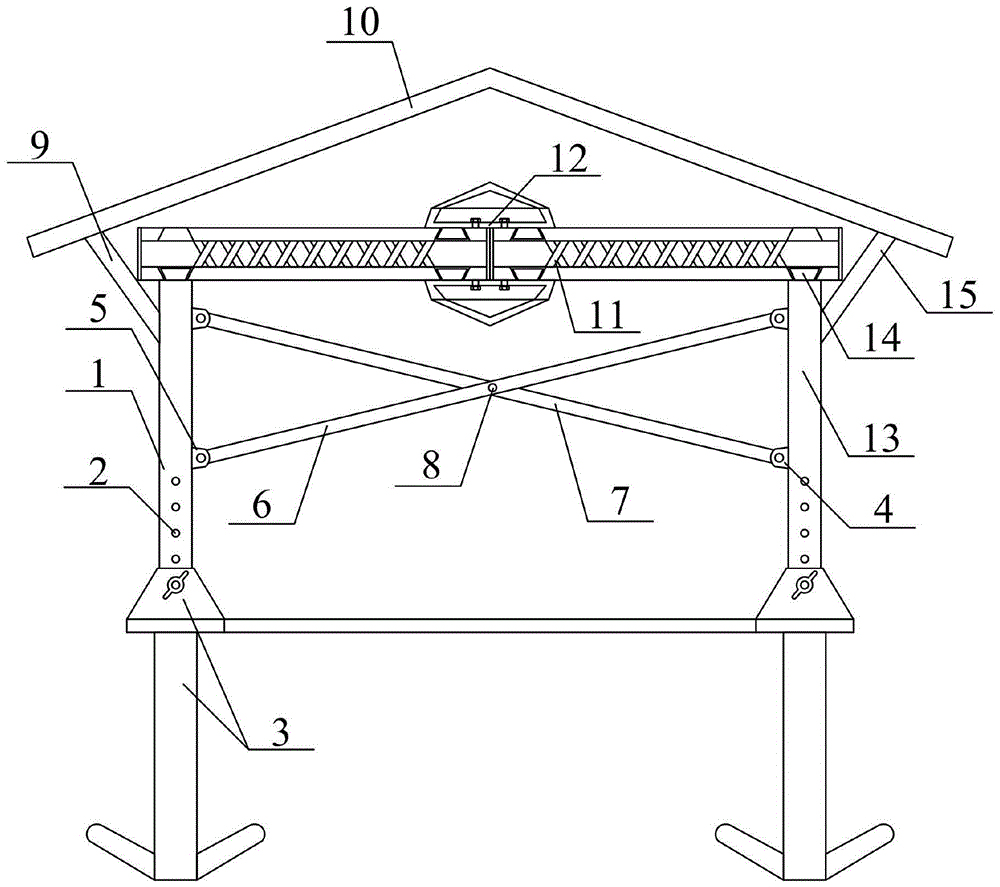 一种伸缩可拼接式建筑钢结构的制作方法