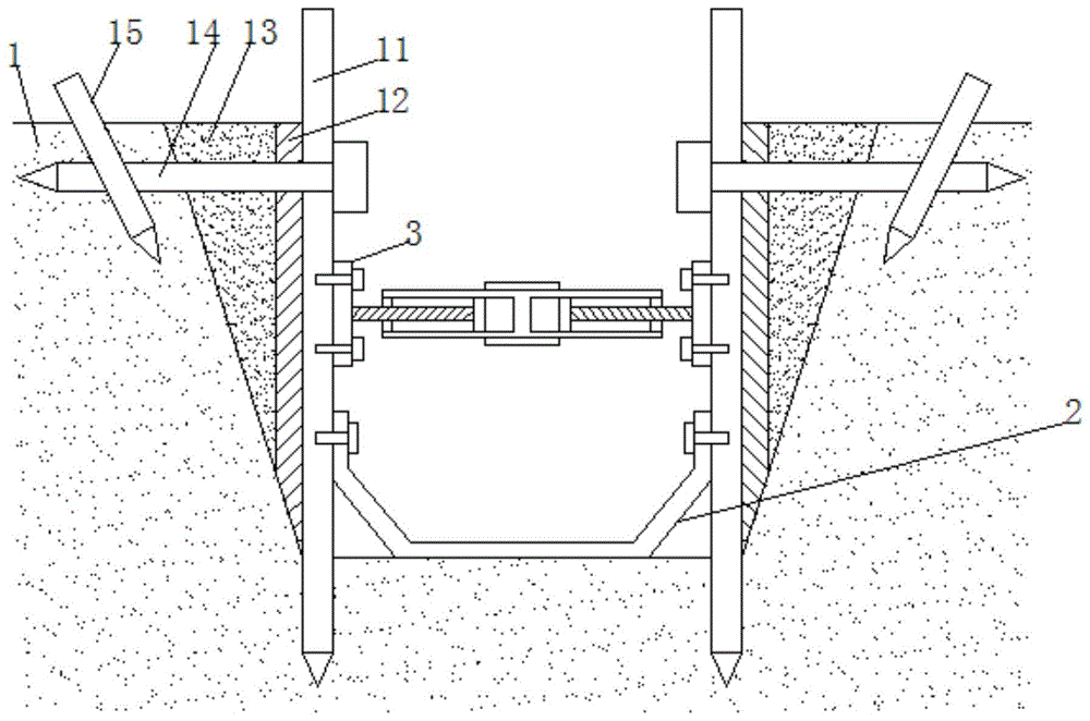 一种建筑地下工程边坡支护加固结构的制作方法