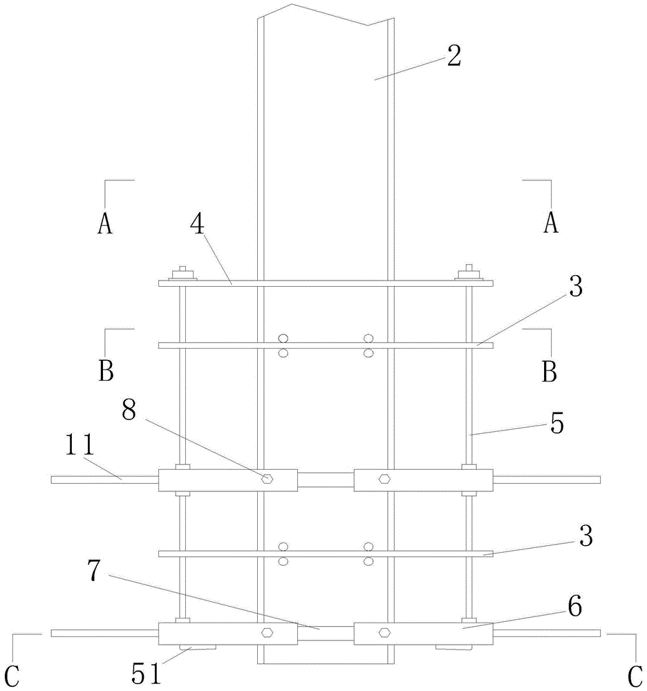 一种钢结构立柱加固地基结构的制作方法