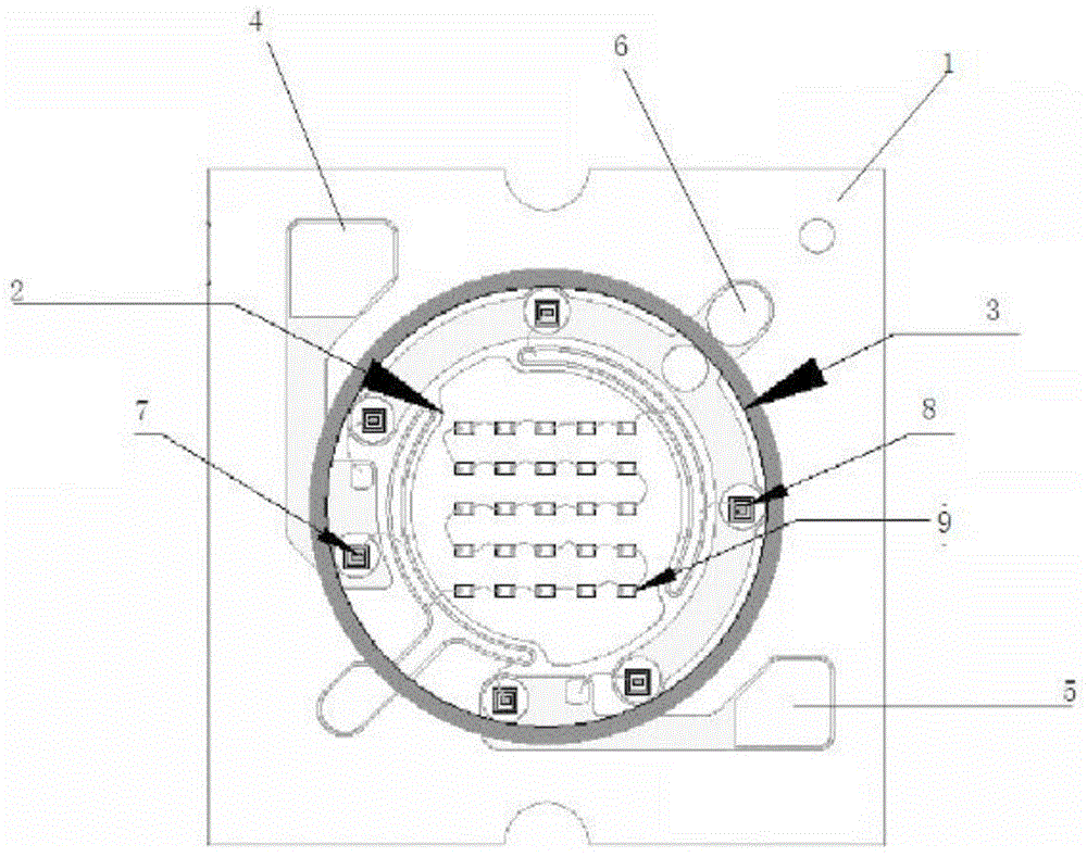 一种线性驱动的光引擎COB模组基板的制作方法