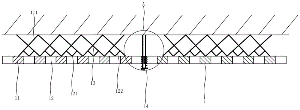 大型公共空间顶面铝型网架造型安装结构的制作方法