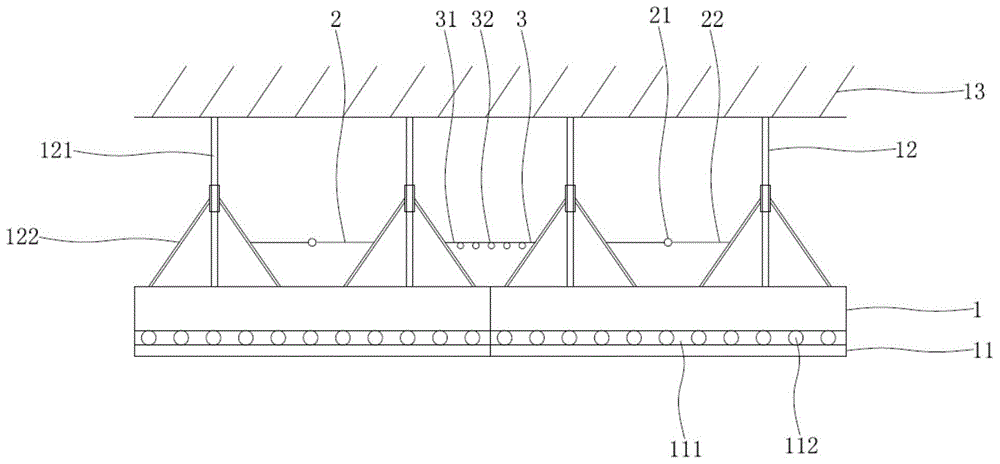 星空造型彩绘艺术集成吊顶安装结构的制作方法