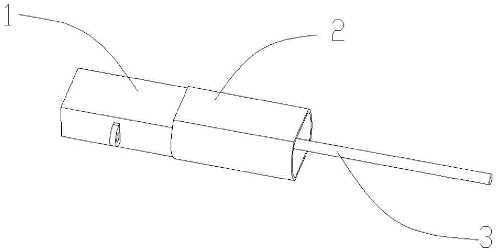一种带拉杆的MPO光纤跳线的制作方法