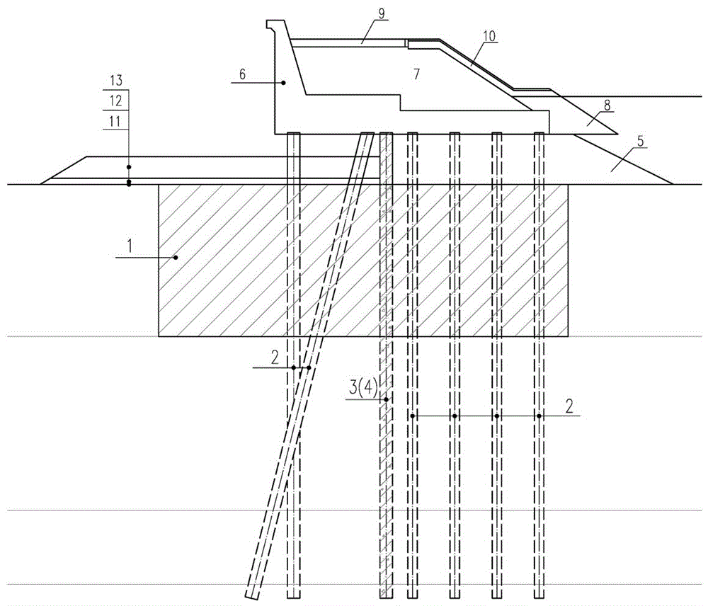 一种卸荷式板桩海堤结构的制作方法