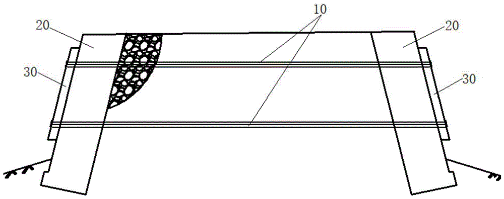 一种采用预应力对拉锚索框架梁的加固装置的制作方法