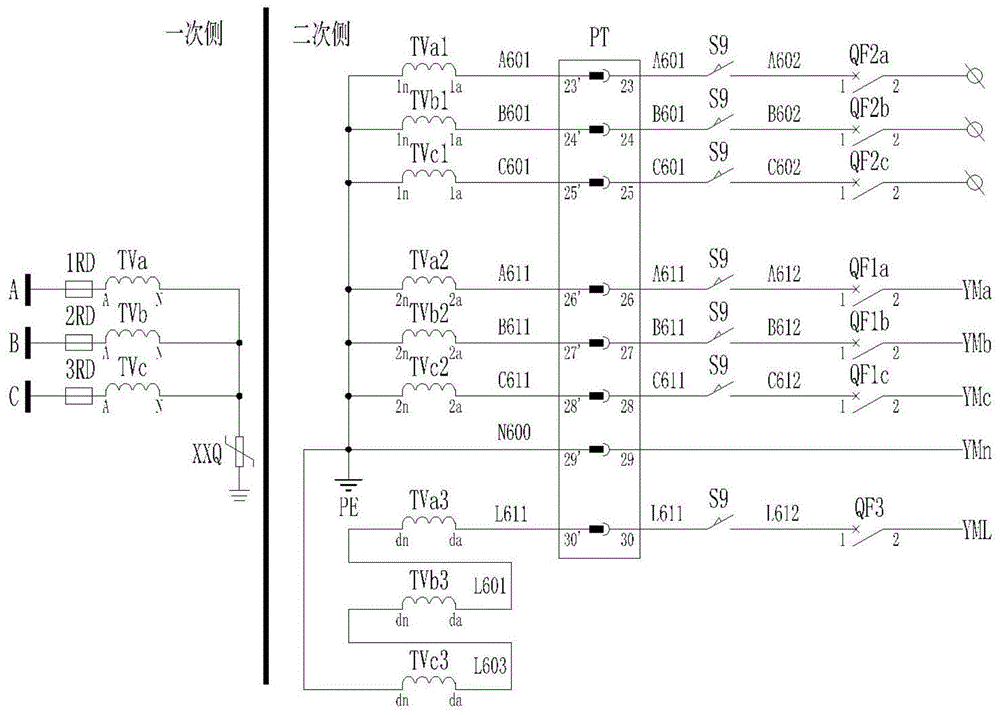 一种光伏发电用10kv母线PT柜电路的制作方法