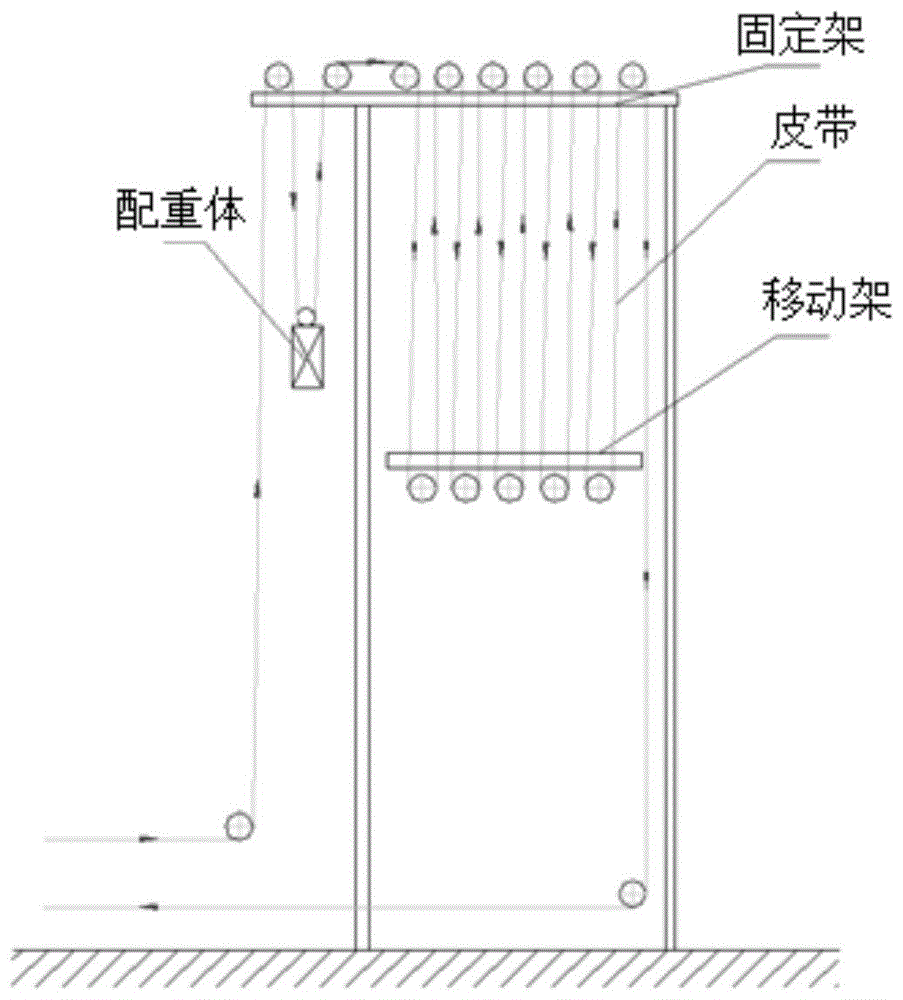 一种用于储带装置的嵌入式皮带储带结构及其储带方法