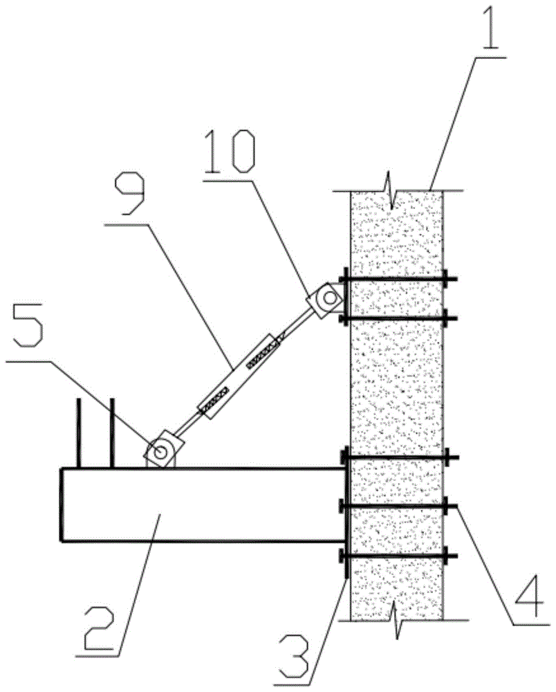 一种可调外墙悬挑脚手架拉结结构的制作方法