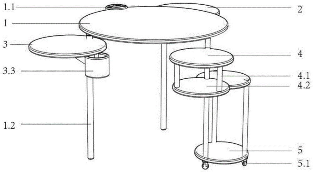 一种桌面可旋转的桌子的制作方法