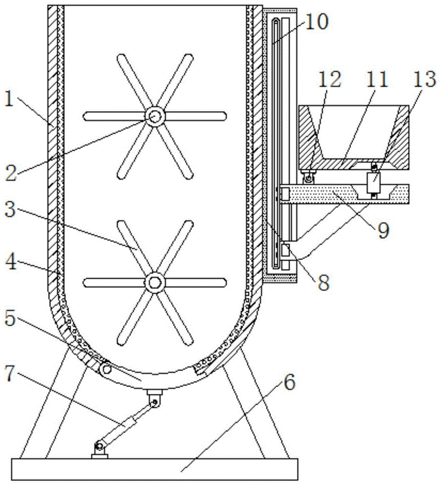 一种用于环保墙体材料加工中的建筑搅拌装置的制作方法