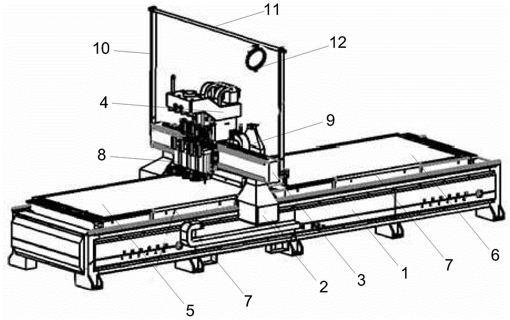 双工位四工序数控开料机的制作方法