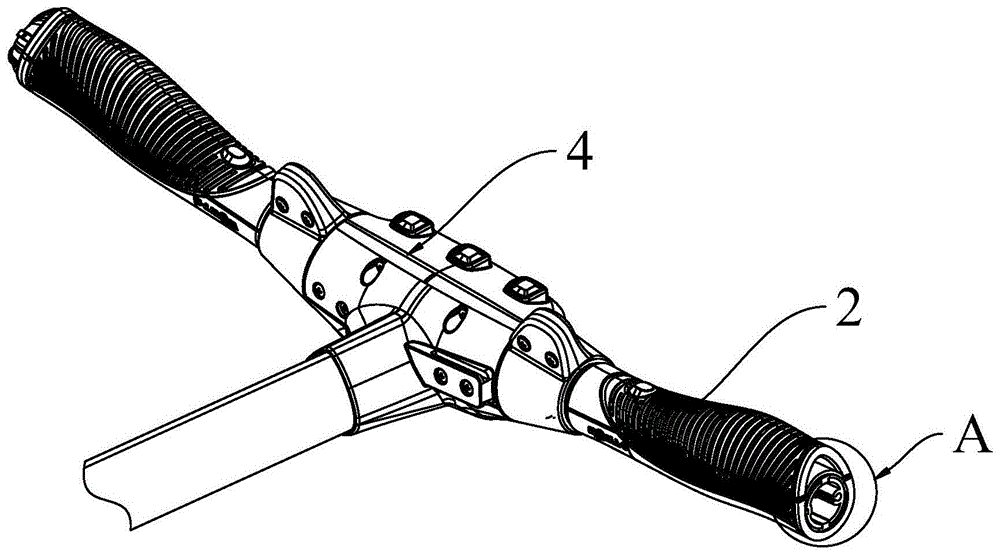 滑板车把手组件与端盖的连接结构的制作方法
