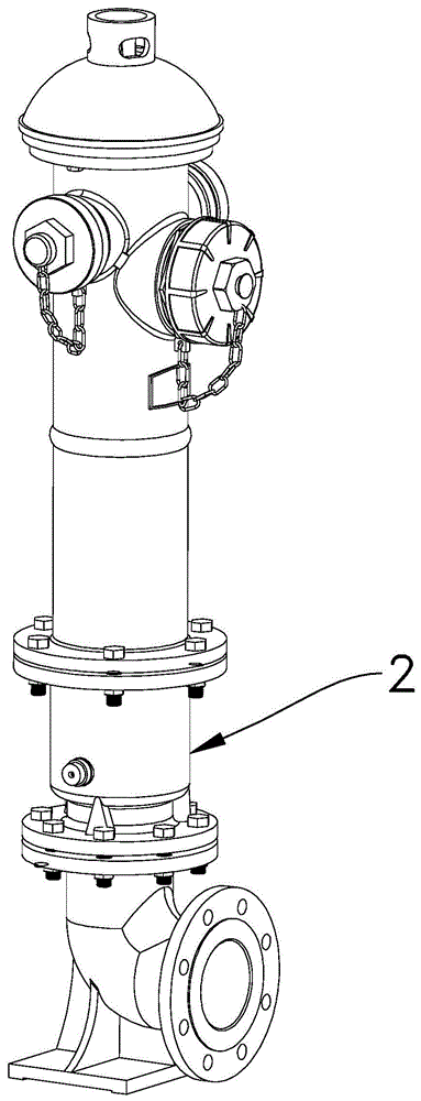 防撞消防栓的双密封结构的制作方法